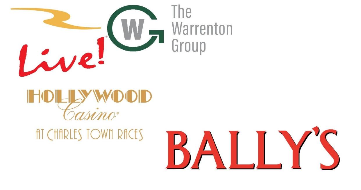 The five vendors bidding on Petersburg's casino business are, clockwise from top left, Rivers Casino, The Warrenton Group, Bally's Penn Entertainment/Hollywood Casino and The Cordish Companies/Live!