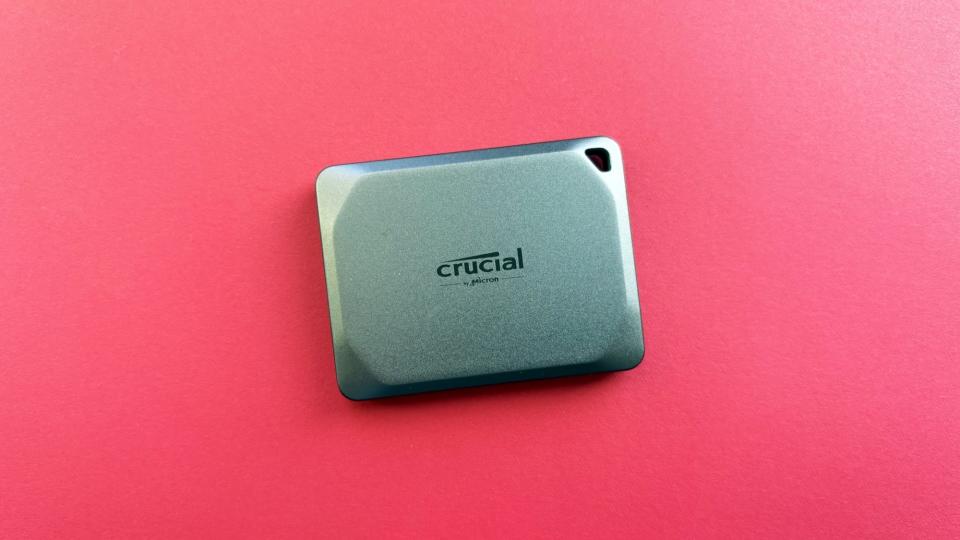 Crucial X9 Pro with red back cover.