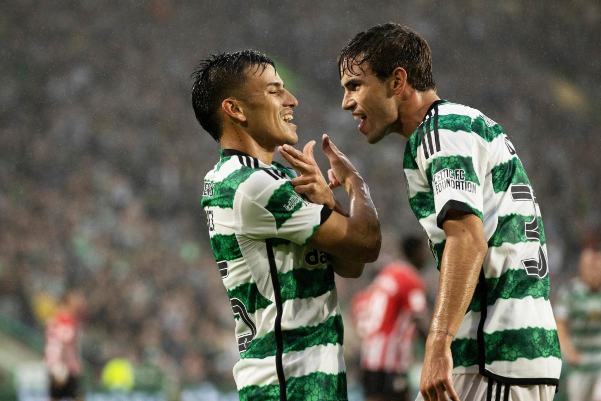 Celtic's Alexandro Bernabei celebrates scoring their side's second