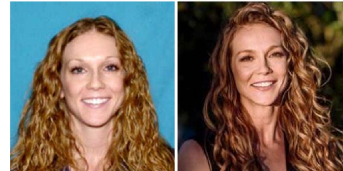 Side by side photos of Kaitlin Marie Armstrong, who has long, blonde curly hair