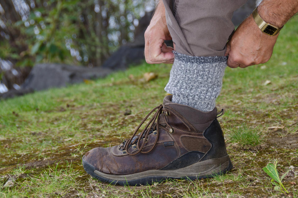 Protecting Against Ticks by Tucking Pants into Socks