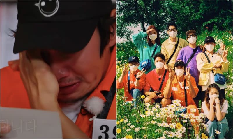 ▲李光洙（左）最後一次參與《Running Man》的集數播出，結尾爆哭。（圖／SBS、宋智孝IG）