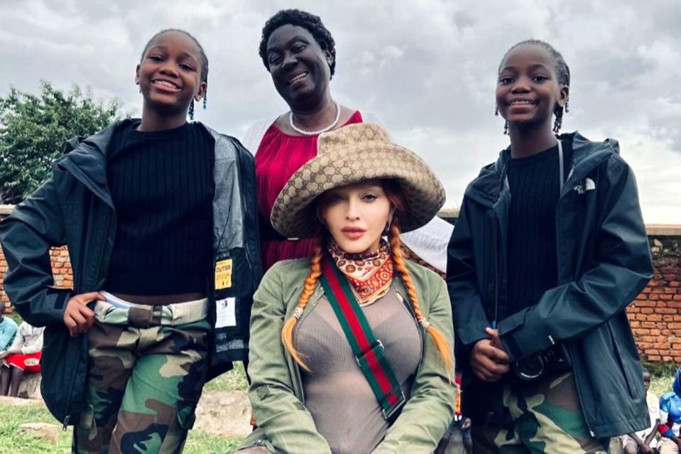 <p>Madonna/Instagram</p> Madonna and twins Stella and Estere