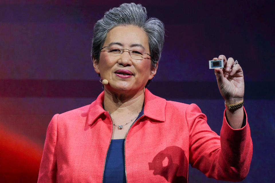 AMD CEO Lisa Su gives the keynote address at the COMPUTEX forum in Taipei, Taiwan, June 3, 2024. REUTERS/Ann Wang