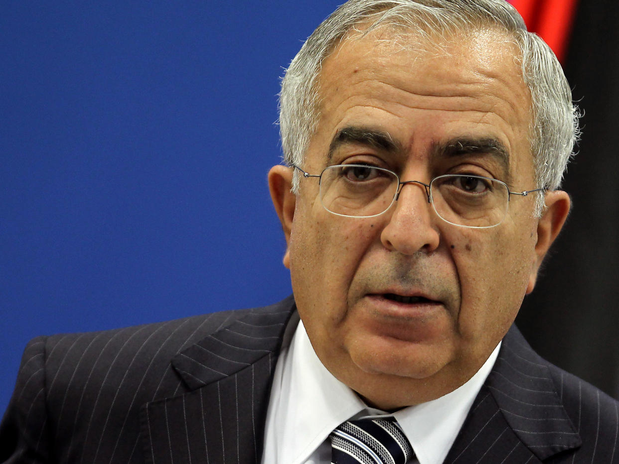 Former Palestinian Prime Minister Salam Fayyad holds a press conference in Ramallah in 2012: AFP/Getty Images