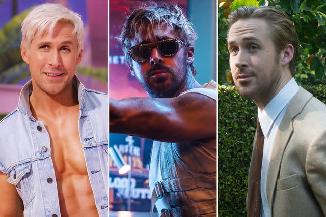 <p>Warner Bros. Pictures; Eric Laciste/Universal Pictures; Dale Robinette/Black Label Media/Kobal/Shutterstock</p> From L: Ryan Gosling in <em>Barbie</em> (2023), <em>The Fall Guy</em> (2024) and <em>La La Land</em> (2016)