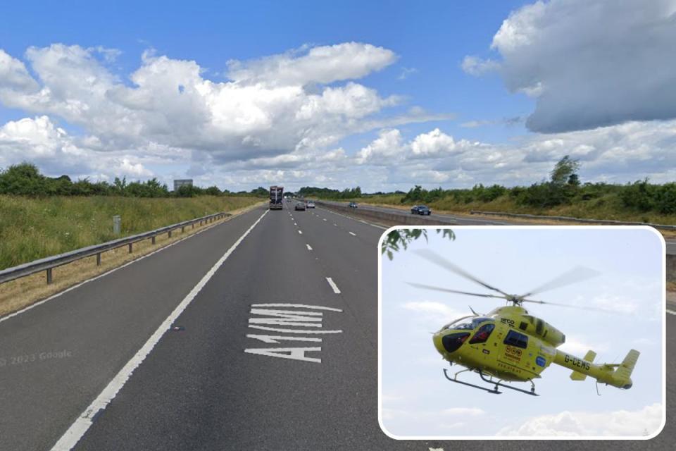 Emergency services were called to the major A-road at around 11am on Monday (December 18), following reports of a single-vehicle collision i(Image: GOOGLE MAPS/YAA)/i