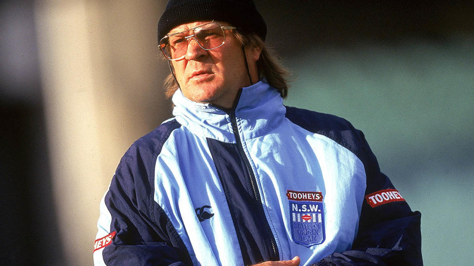 Tommy Raudonikis as coach of NSW in 1997. (Photo by Sean Garnsworthy/Getty Images)