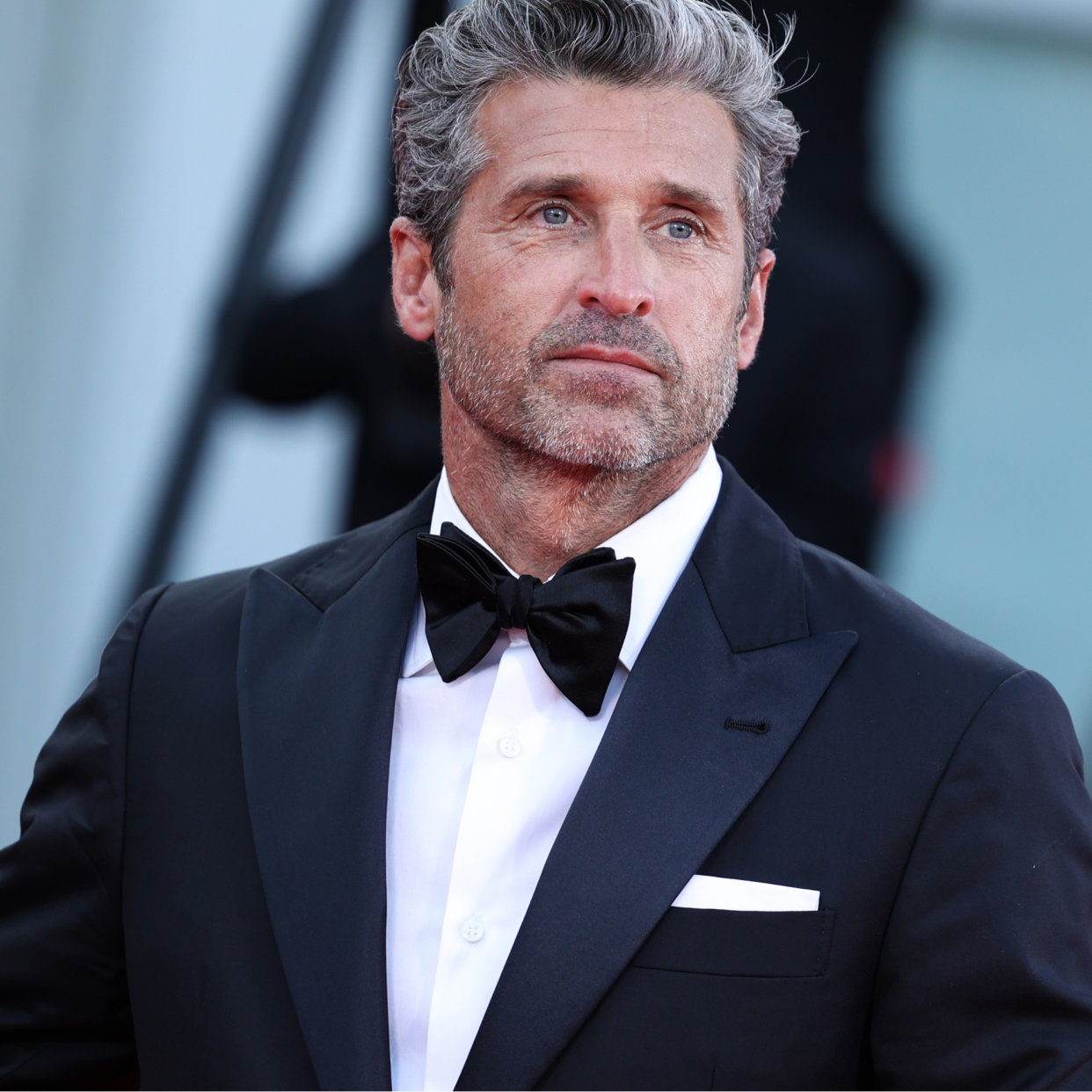 Patrick Dempsey attends a red carpet for the movie "Ferrari" at the 80th Venice International Film Festival on August 31, 2023 in Venice, Italy. 