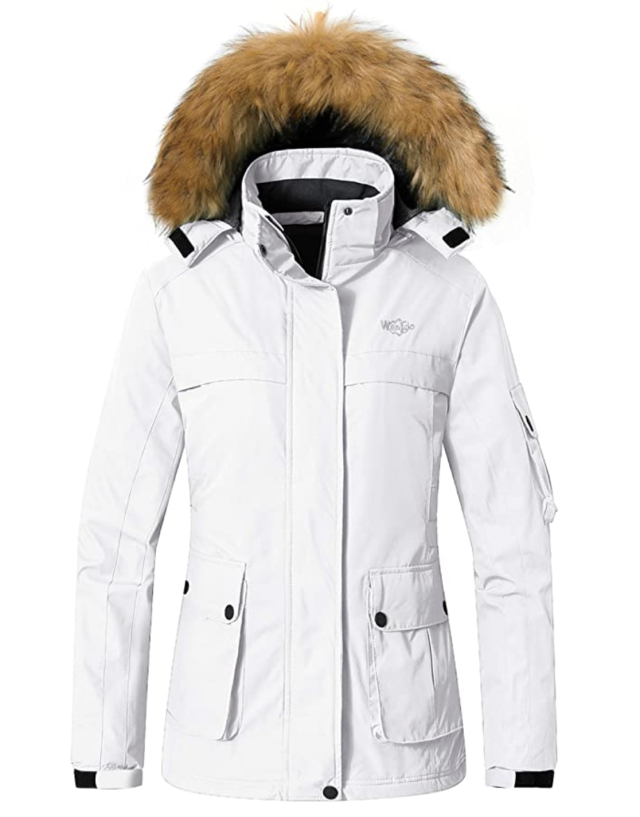  wantdo Men's Big&Tall Ski Jacket Winter Coat Warm Hooded  Outerwear White XT : Clothing, Shoes & Jewelry