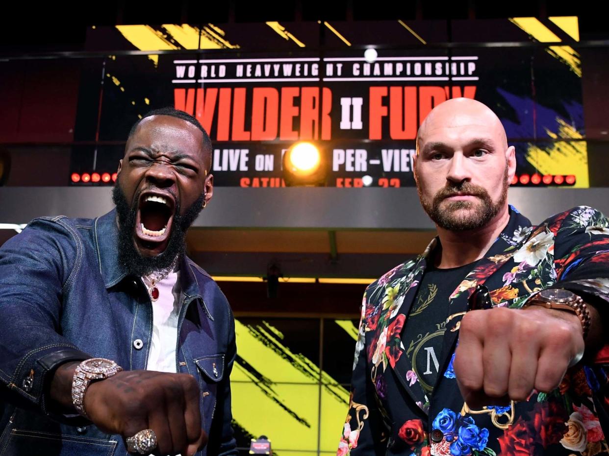 Deontay Wilder and Tyson Fury meet against on 22 February: Getty