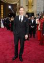 Actor Benedict Cumberbatch from the film "Nebraska" arrives on the red carpet at the 86th Academy Awards in Hollywood, California March 2, 2014. REUTERS/Mike Blake (UNITED STATES TAGS: ENTERTAINMENT) (OSCARS-ARRIVALS)