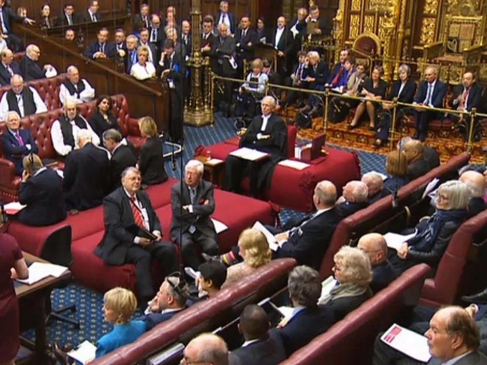 The Prime Minister attended a debate on the Brexit bill in the Lords last year (PA)