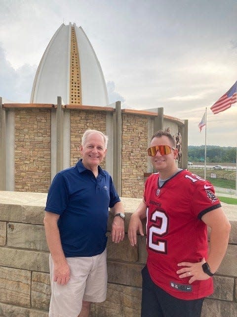 Rick and Richie Williams are shown outside the Pro Football Hall of Fame before the 2022 Hall of Fame Game.