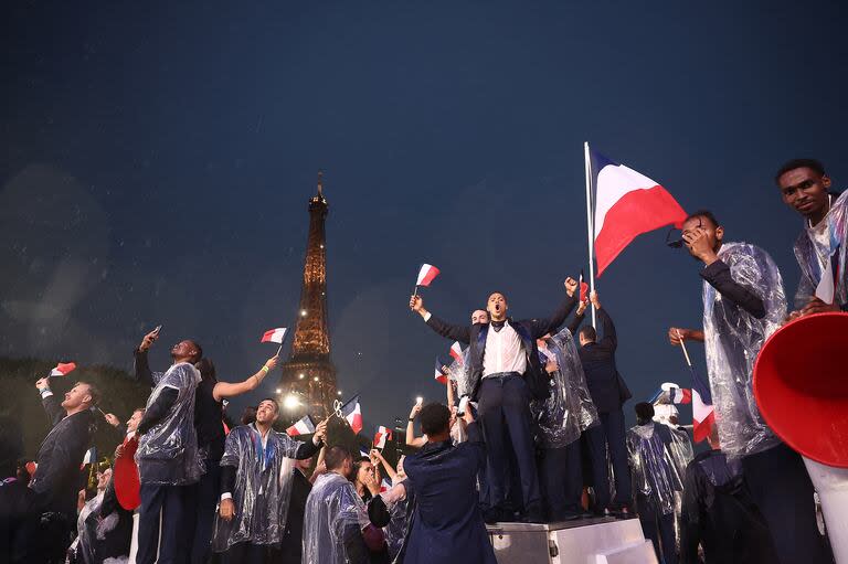 Los atletas de la delegación francesa