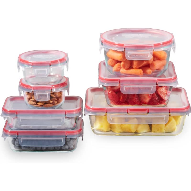 Pyrex Freshlock 14-Piece Glass Food Storage Container Set