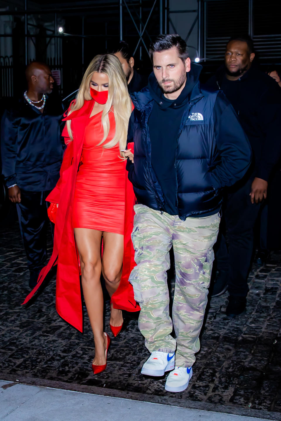 Khloe Kardashian attends the “Saturday Night Live” afterparty with Scott Disick at Zero Bond in New York City. - Credit: @TheHapaBlonde / SplashNews.com