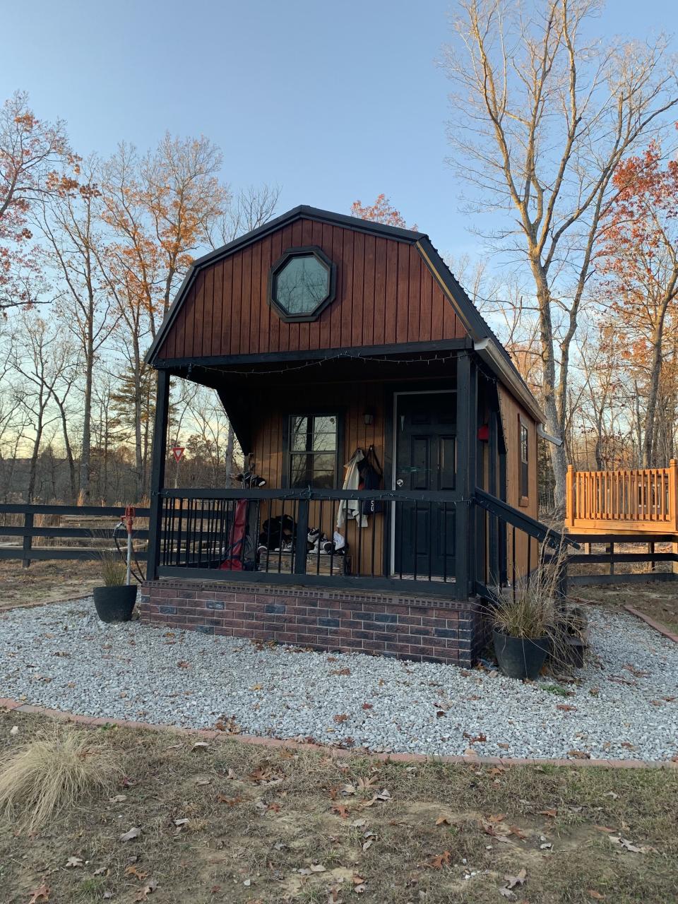 Brodey Brinks, 16, lives in a tiny home in London, KY separate from his parents's house, both of which are on the same property. (Photo: Courtesy of the Brinks family)