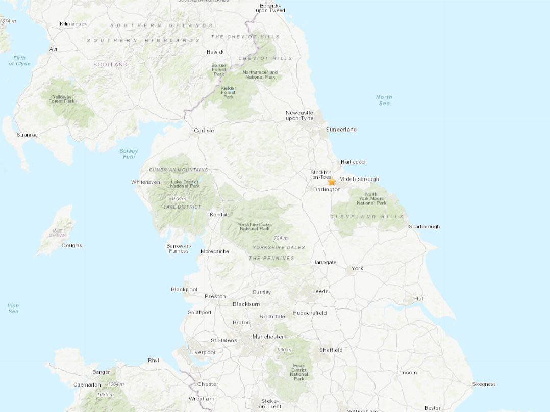 The United States Geological Survey estimated the magnitude of the quake was 2.8, but the British Geological Survey revised it upwards to 3.0: US Geological Survey