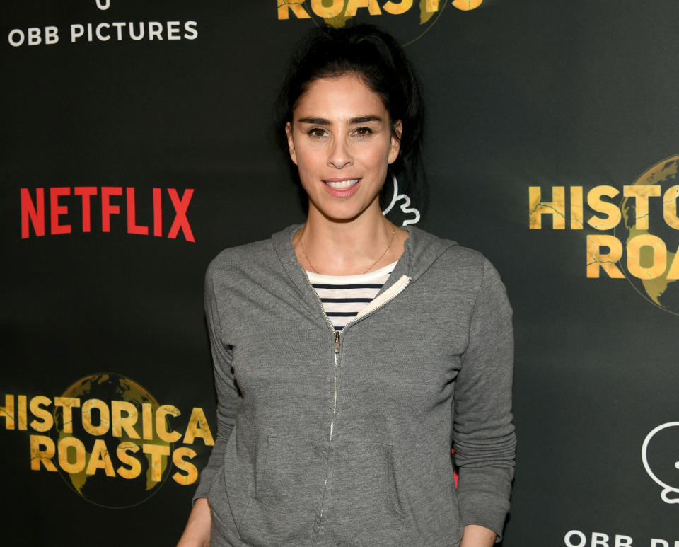 LOS ANGELES, CALIFORNIA - MAY 20: Sarah Silverman arrives at the premiere party for the OBB Pictures and Netflix Original Series "Historical Roasts" featuring Jeff Ross at Landmark Theatre on May 20, 2019 in Los Angeles, California. (Photo by Kevin Winter/Getty Images)