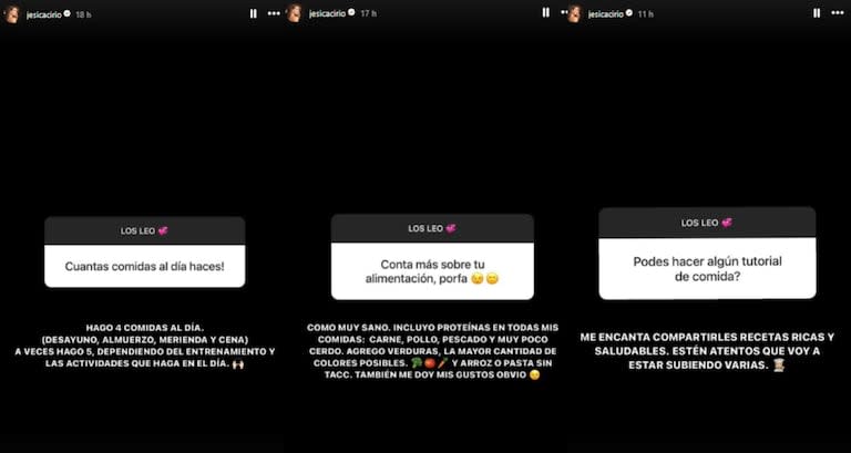 La modelo compartió con sus seguidores datos sobre su alimentación y entrenamiento (Foto: Instagram @jesicacirio)