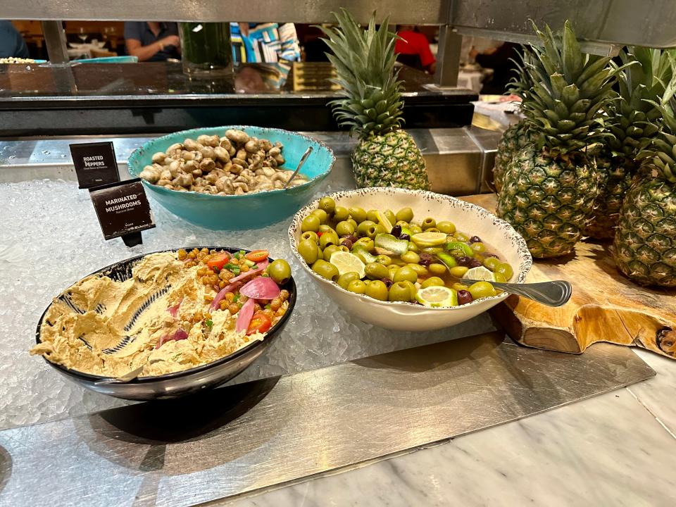 salad bar area at fogo de chao restaurant