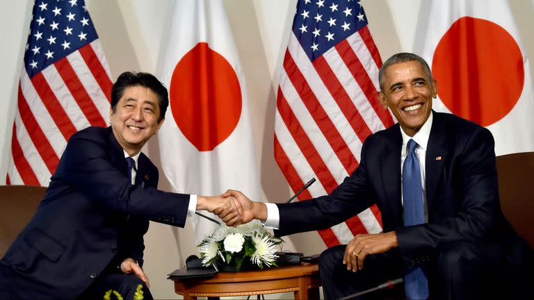 El presidente de Estados Unidos,  Barack Obama, y el primer ministro de Japón, Shinzo Abe, dieron juntos un mensaje de reconciliación