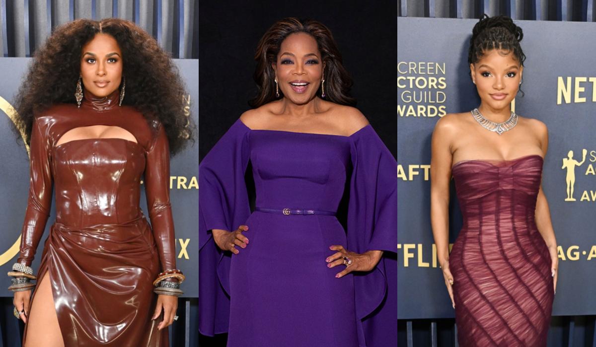 Oprah Winfrey in Purple Prada Dress at the NAACP Image Awards 2024