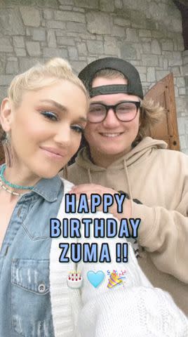 <p>Gwen Stefani Instagram</p> Gwen Stefani and her son, Zuma