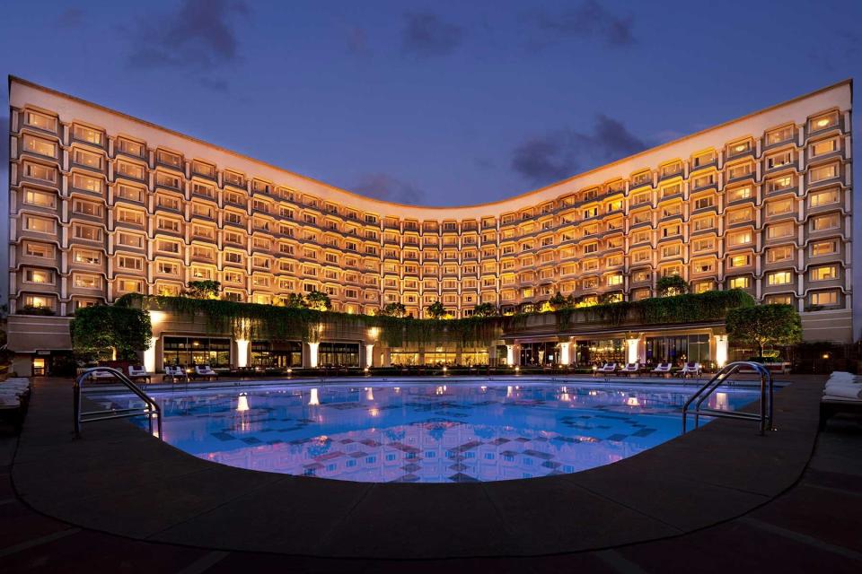 Exterior of Taj Palace, New Delhi at night