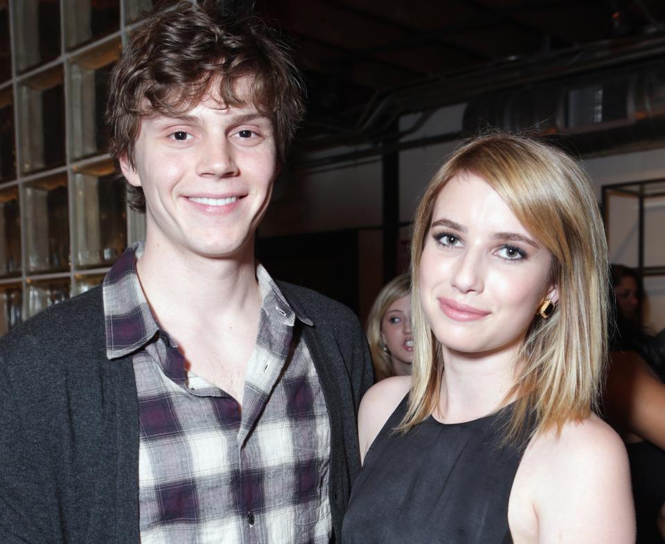 Evan Peters and Emma Roberts attend Opening of LA rag & bone Flagship store on October 26, 2012 in Los Angeles, California