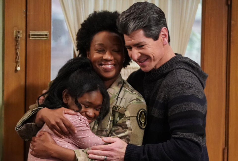 Rey, Robinson & Fishman in <em>The Conners</em>‘ Season 3 finale <cite>Courtesy of ABC</cite>