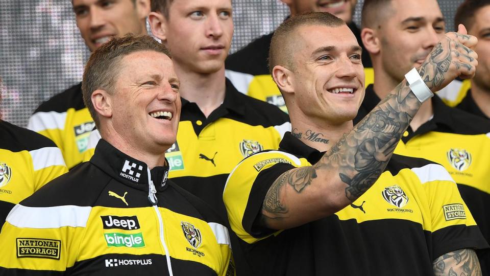 Damien Hardwick and Dustin Martin.