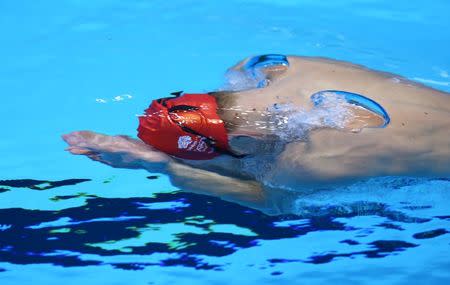 Adam Peaty (GBR) of Great Britain trains. REUTERS/Dominic Ebenbichler