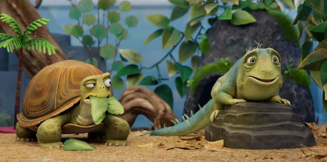 <p>Netflix</p> Adam Sandler Voices a 74-Year-Old Lizard in Trailer for Animated Musical 'Leo'