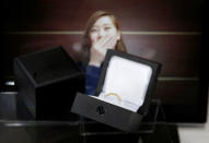 Package design company Sankyo's engagement ring boxes equipped with spy-cams are displayed at the International Jewellery Tokyo trade show in Tokyo, Japan January 24, 2017. REUTERS/Toru Hanai