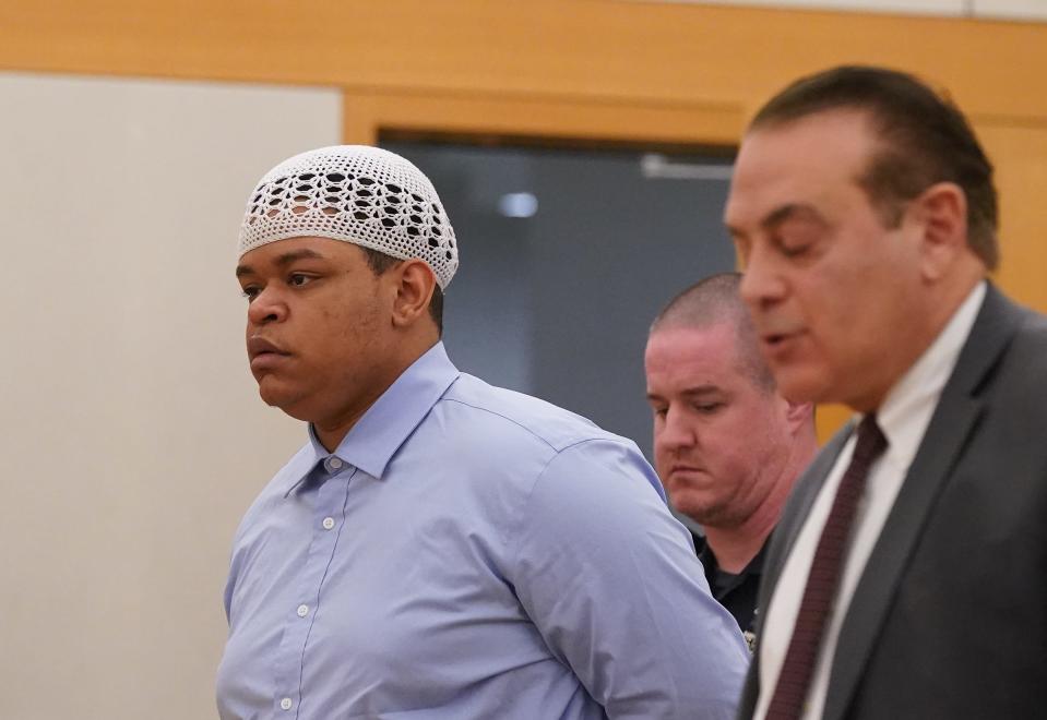 William Pryor in the courtroom of Judge Robert Neary at the Westchester County Courthouse in White Plains Friday, Dec 8, 2023. Pryor was sentenced to 25-years to life for the second-degree murder of Marquis Muniz in March of 2022.