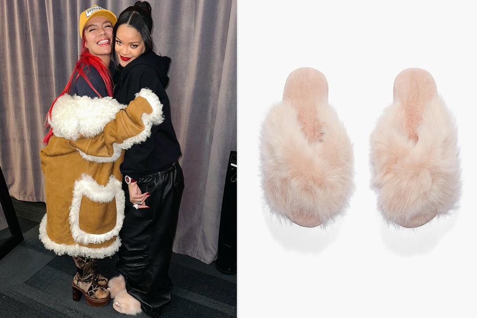 rihanna; slippers