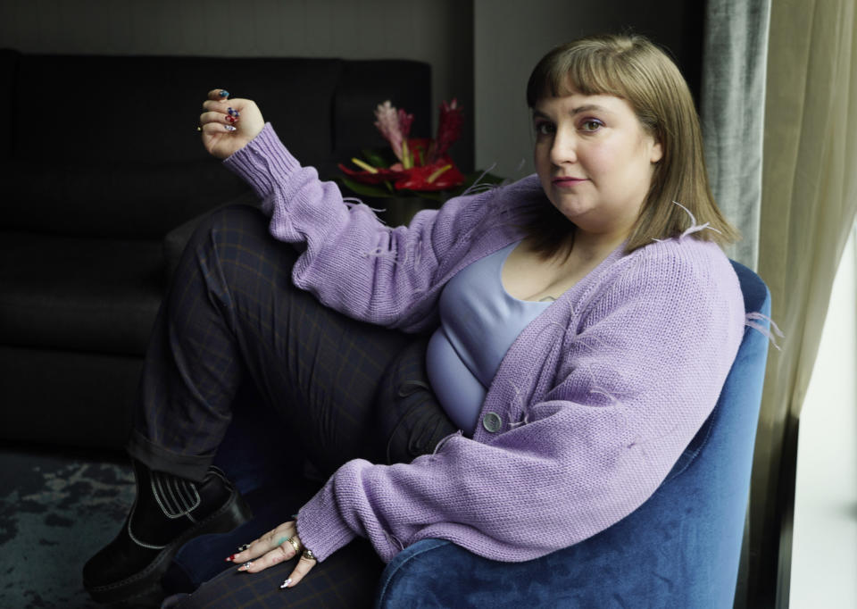 Lena Dunham, director and screenwriter of the film "Catherine Called Birdy," poses for a portrait during the 2022 Toronto International Film Festival, Monday, Sept. 12, 2022, at the Ritz-Carlton in Toronto. (AP Photo/Chris Pizzello)