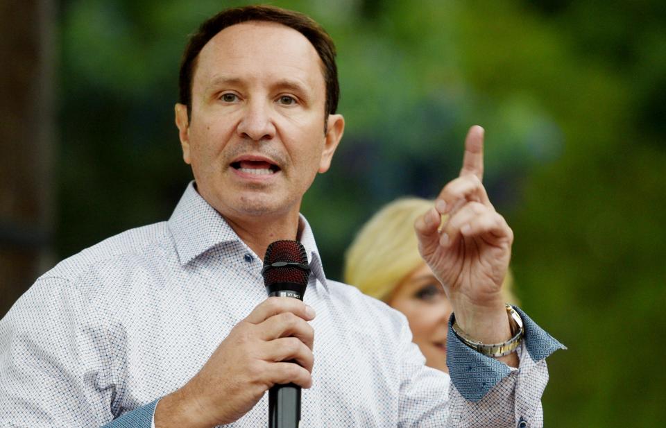 In this file photo, Gov.-elect Jeff Landry is pictured during a campaign event in Bossier City on Sept. 13, 2023.