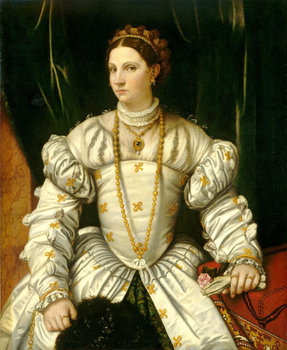 portrait of a lady in white