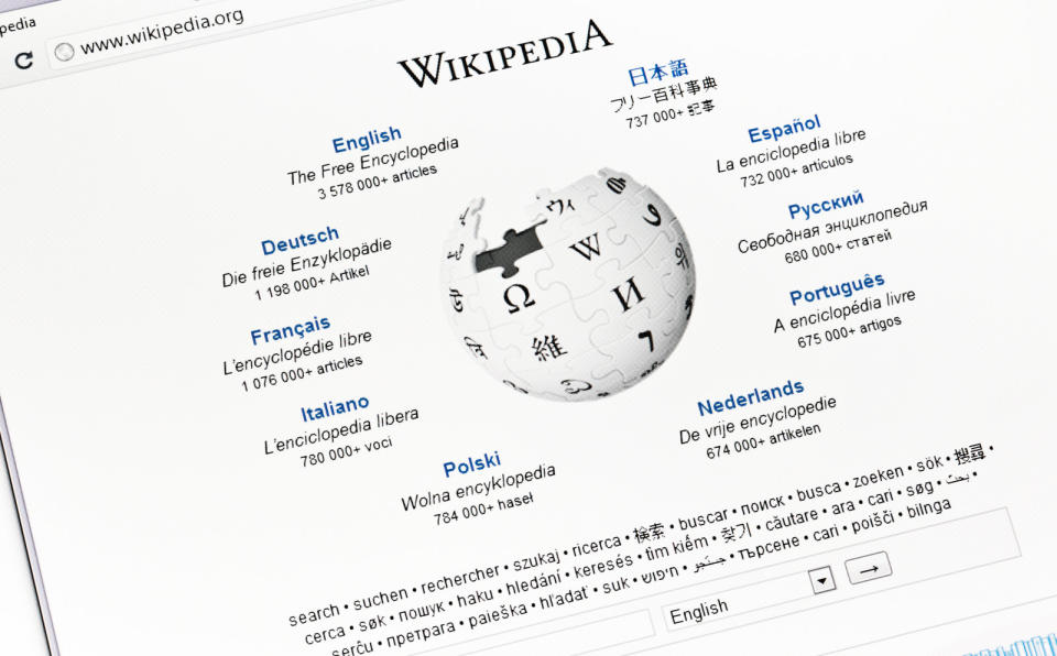 If you check Wikipedia's Spanish and Italian editions while in Europe, you'll