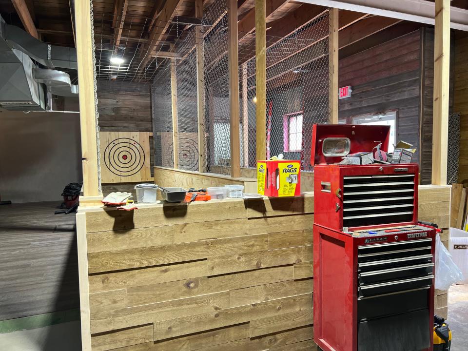 Ax-throwing will be a future option at Black Paws Brewing Co. Two lanes are located behind the main sitting area.