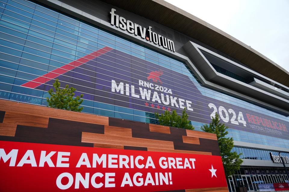 Fiserv Forum on day two of the Republican National Convention Tuesday, July 16, 2024, in Milwaukee. Ebony Cox / Milwaukee Journal Sentinel