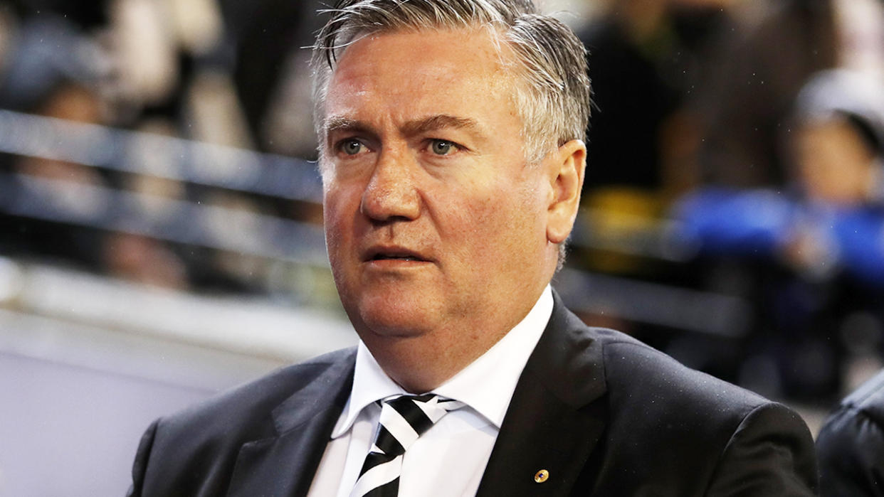 Eddie McGuire, pictured here during a Collingwood game in 2019.