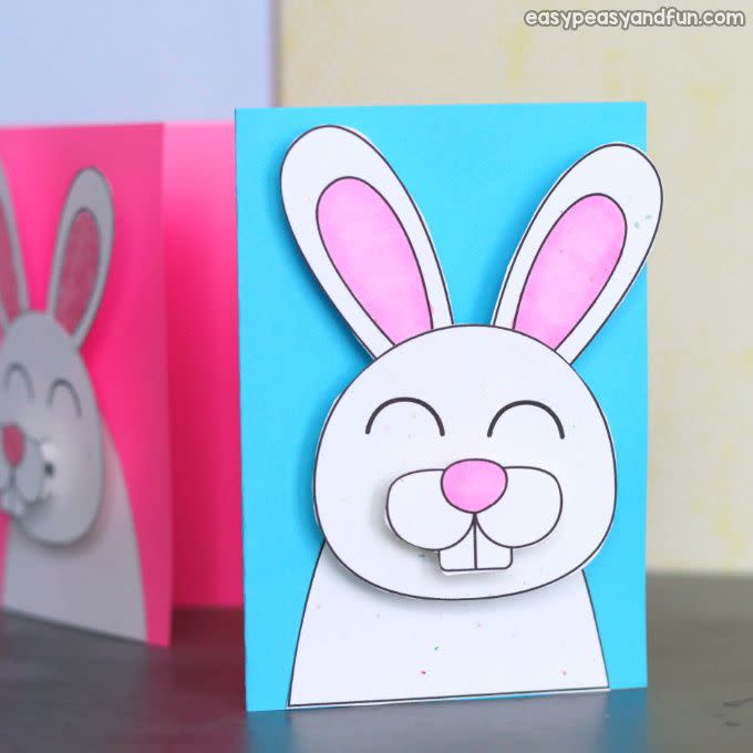 happy easter bunny card diy easter cards