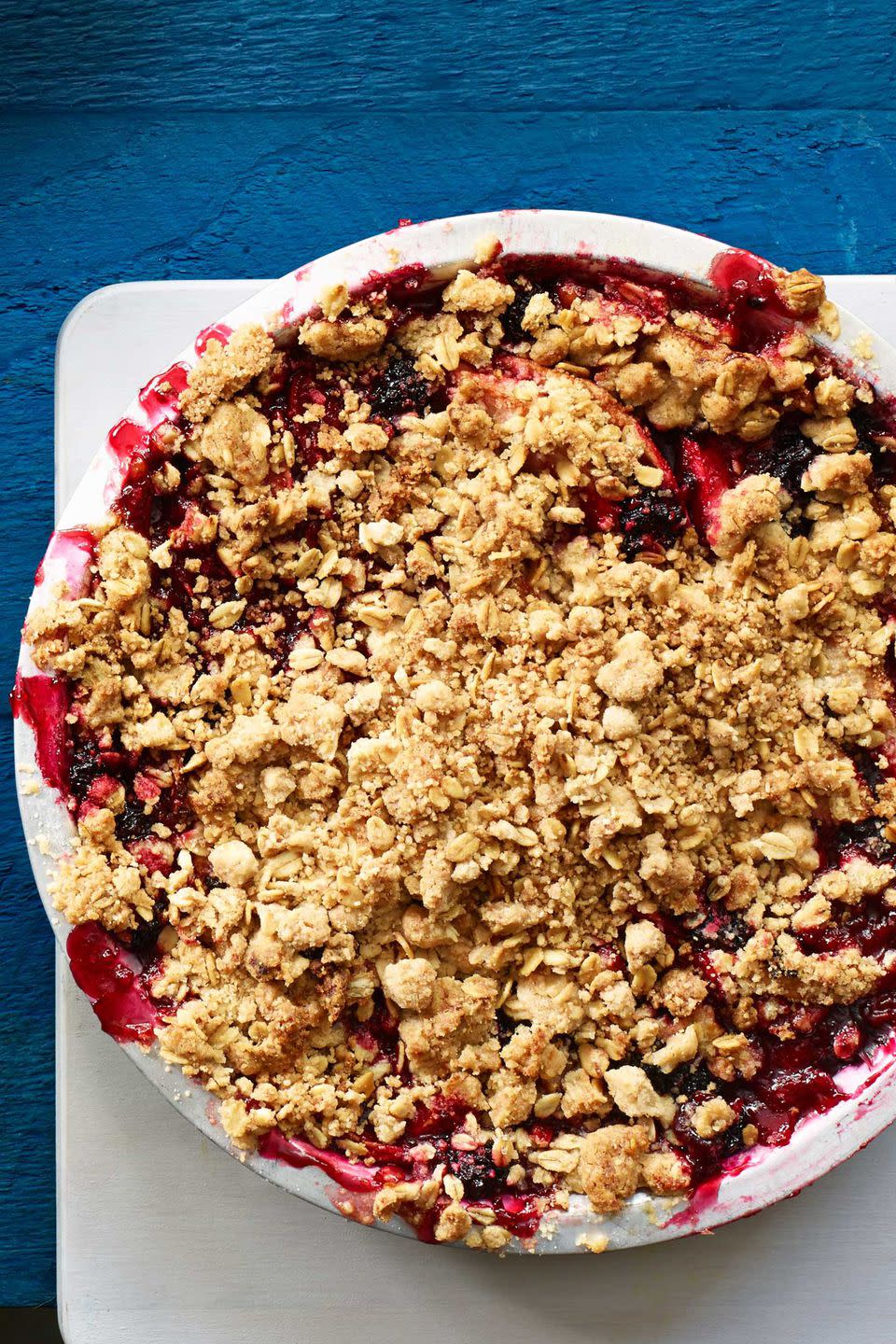 <p>Crunchy walnuts and flecks of gooey chocolate take a simple apple crisp to the next level.<br><br><a rel="nofollow noopener" href="https://www.womansday.com/food-recipes/food-drinks/recipes/a12921/apple-sour-cream-pie-walnuts-chocolate-chips-recipe-wdy1114/" target="_blank" data-ylk="slk:Get the recipe.;elm:context_link;itc:0;sec:content-canvas" class="link "><strong>Get the recipe.</strong></a></p>