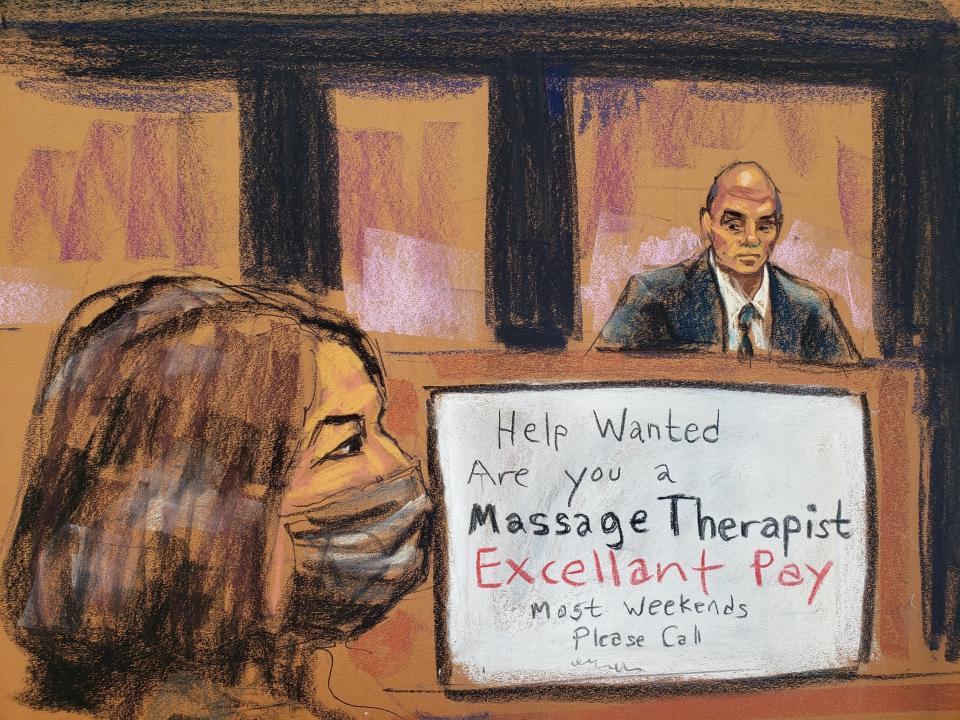 Among the files found on the Epstein hard drives was a flyer seeking massage therapists in Palm Beach promising “Excellant [sic] pay” (REUTERS)