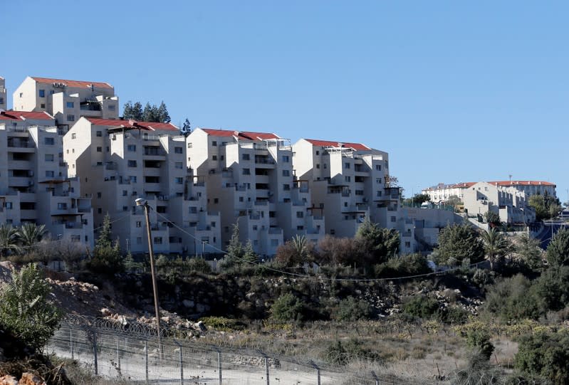 General view shows the Jewish settlement of Kiryat Arba in Hebron, in the Israeli-occupied West Bank