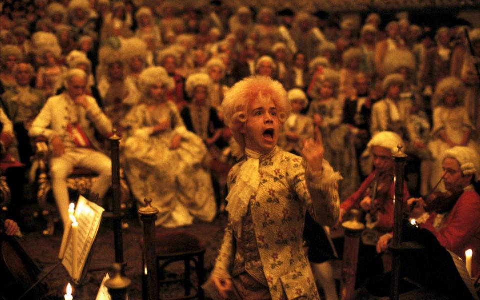 Tom Hulce as Mozart in Amadeus (1984)